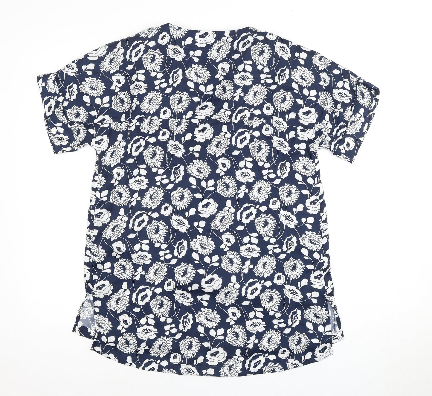 Marks and Spencer Women's Blue Floral Blouse Size 10
