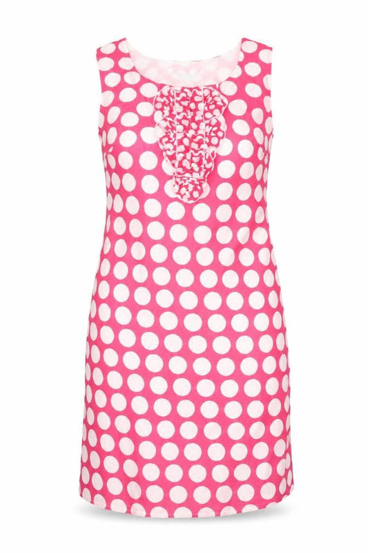 Per Una Women's Pink Polka Dot Dress Size 10 Long