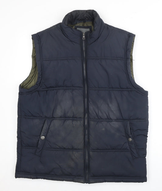 Marks and Spencer Men's Blue Puffer Waistcoat L