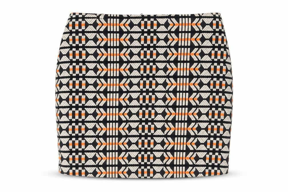 H&M Women's Multicoloured Geometric Pencil Skirt Size 10