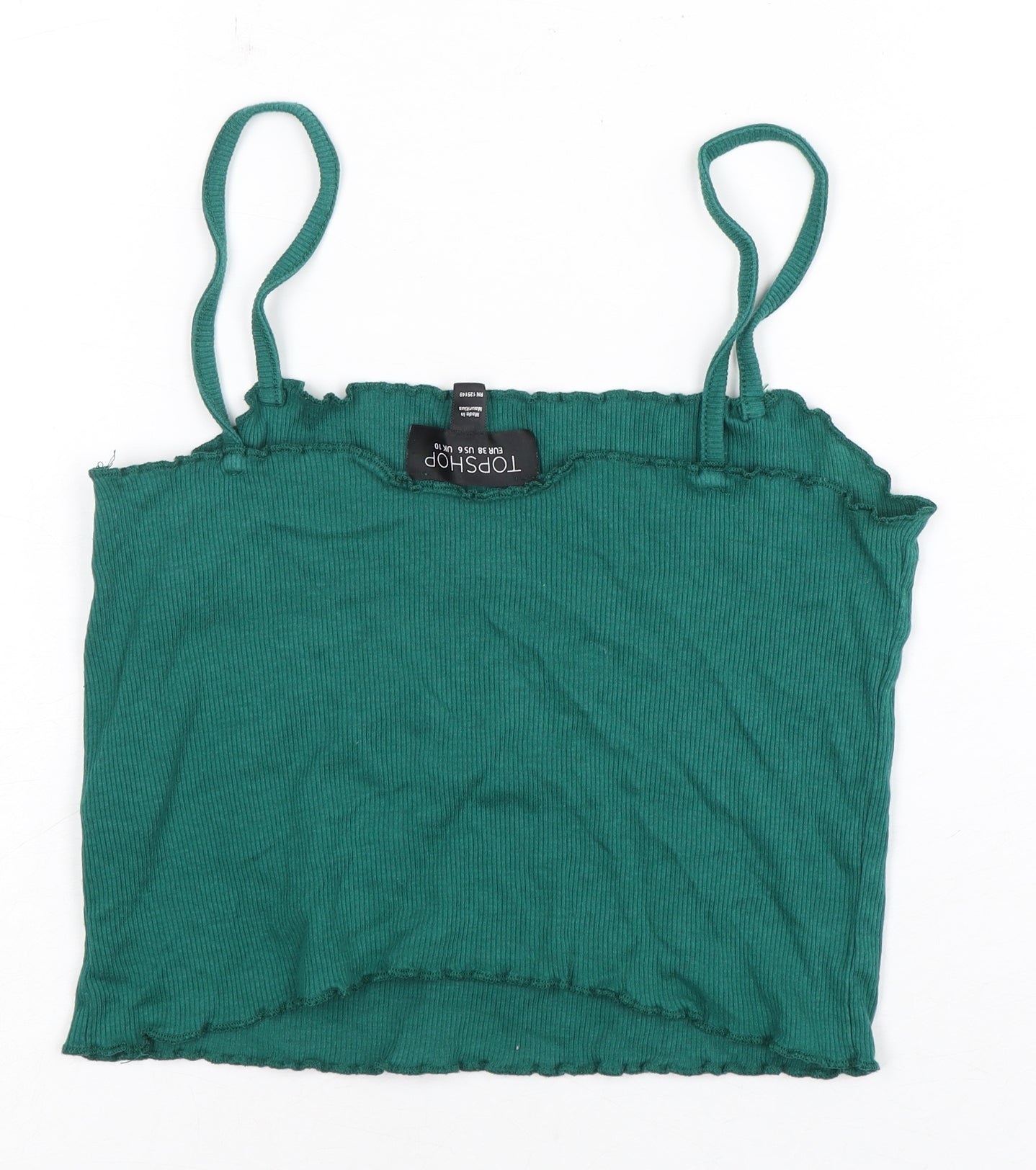 Topshop Women's Green Camisole Tank Size 10