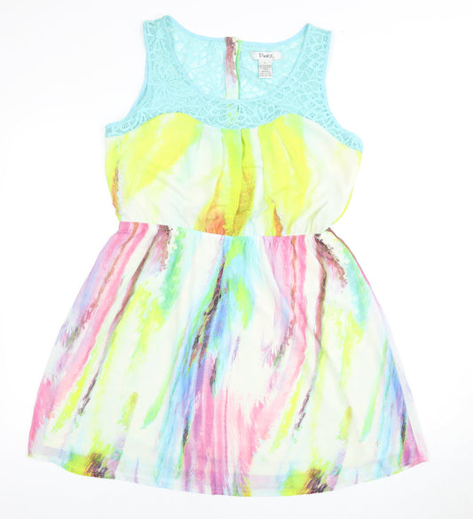 Pinky Women's Multicoloured Sleeveless Dress L