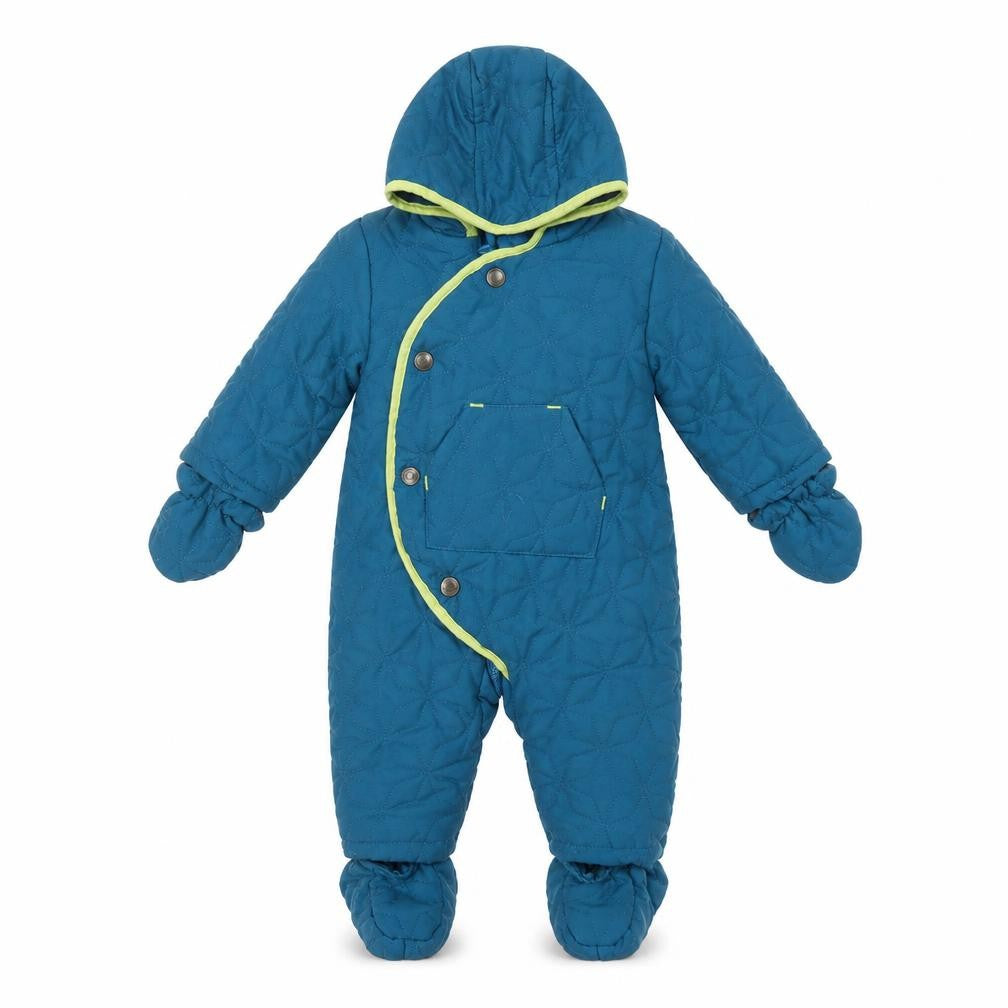 Mini Club Unisex Blue Snowsuit 3-6 Months Hooded Quilted Winter