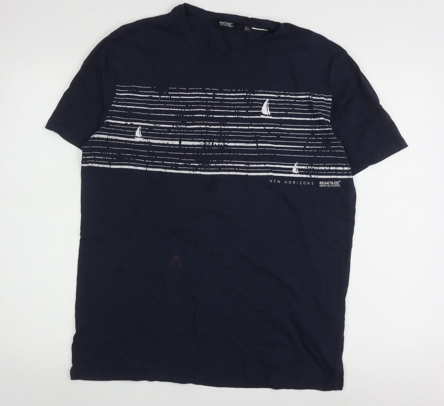 Regatta Men's Navy Graphic T-Shirt Size M