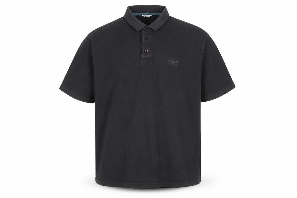 Men's Black XL Cotton Polo Shirt - Casual Wear