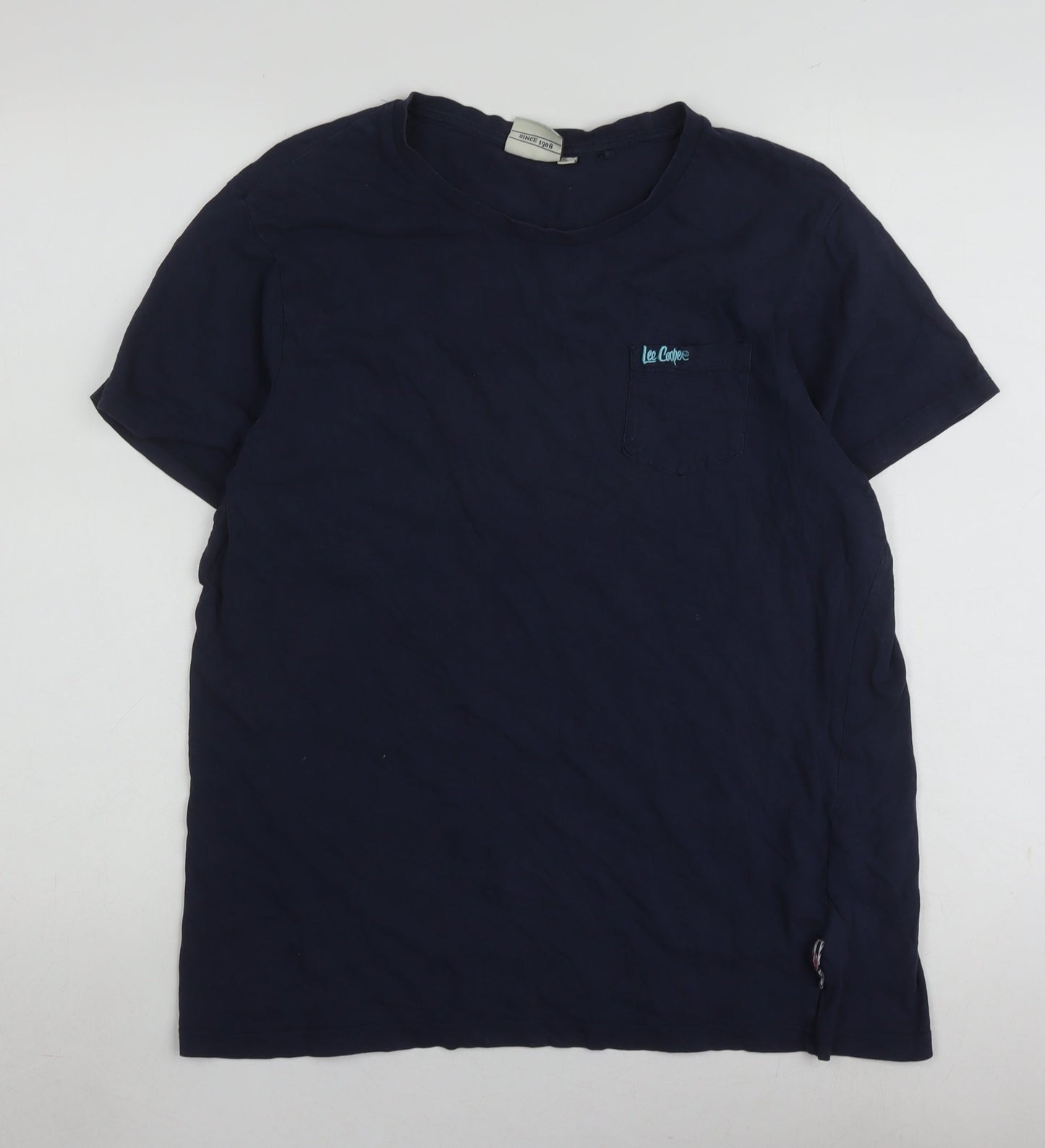 Lee Cooper Men's Blue Cotton T-Shirt in Size L