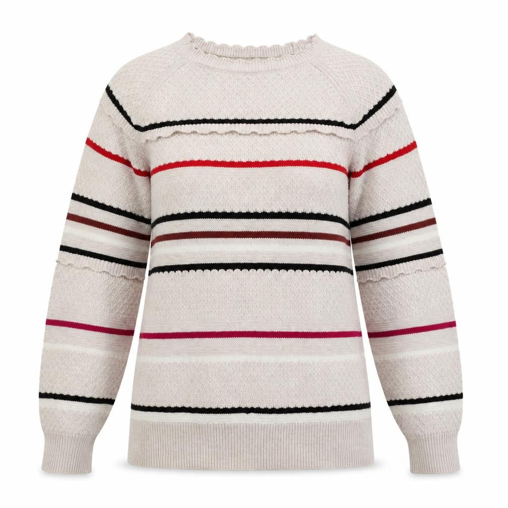 Fat Face Women's Multicoloured Striped Pullover Jumper Size 6