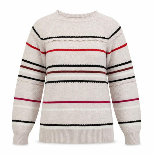 FatFace Women's Multicoloured Striped Pullover Jumper Size 6