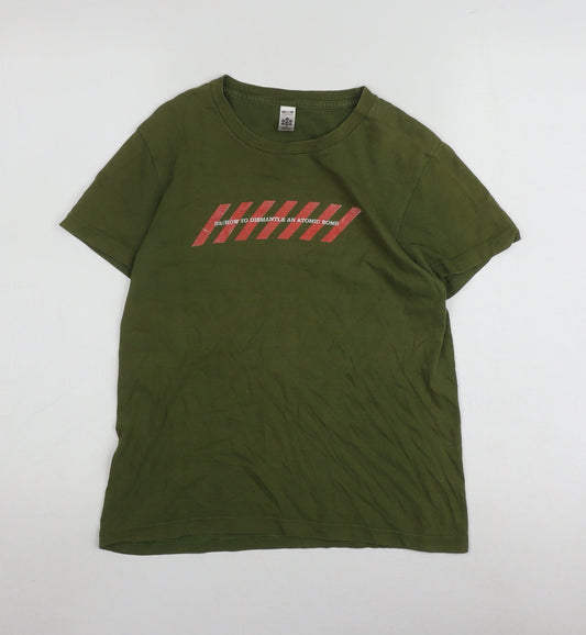 American Apparel Women's Green T-Shirt, L, Basic Style