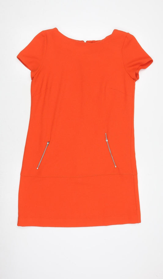 Wallis Women's Orange Shift Dress, Size 12, Casual Summer