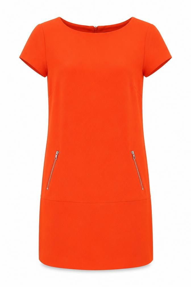 Wallis Women's Orange Shift Dress, Size 12, Casual Summer