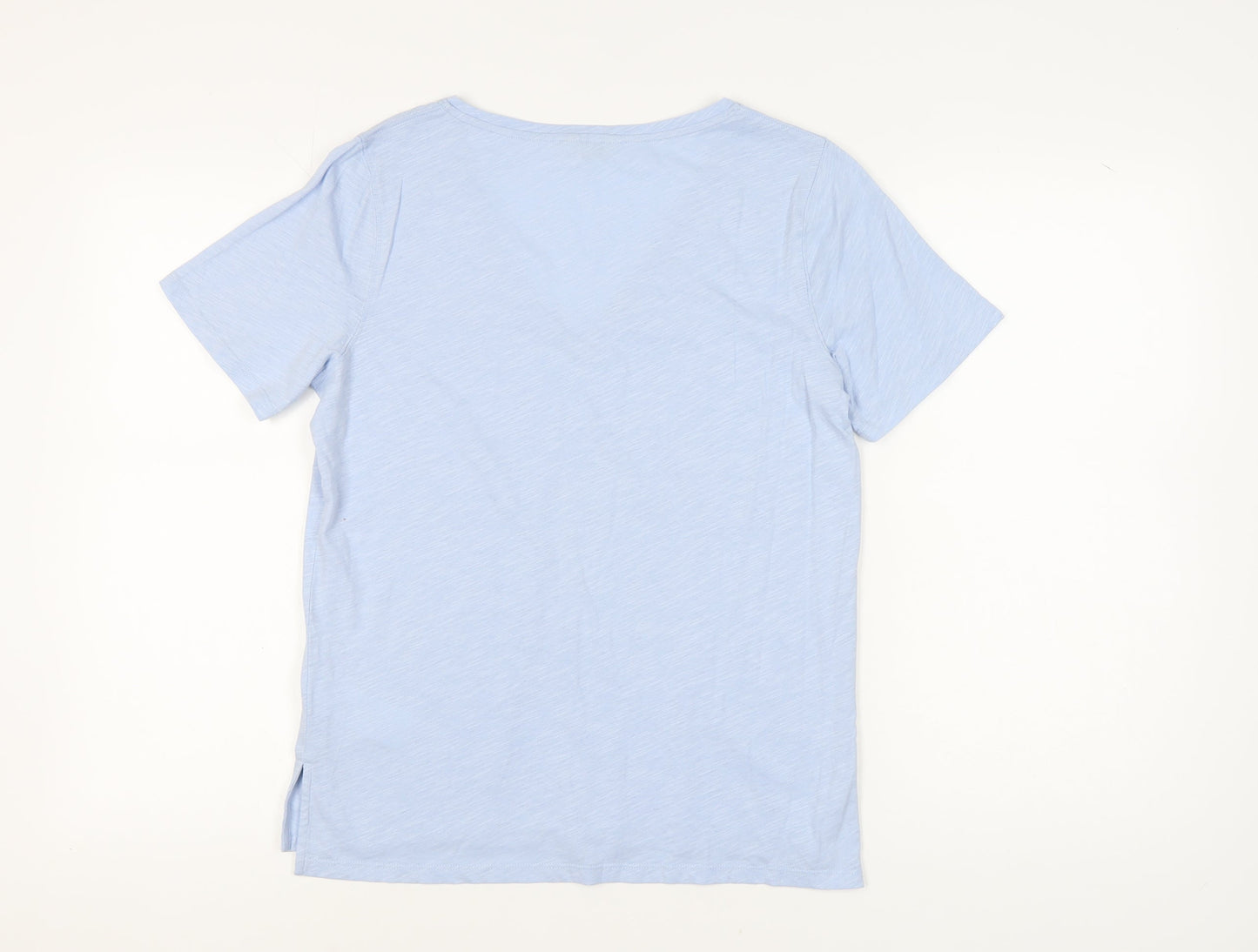 Hush Women's Blue V-Neck Basic T-Shirt, Size S