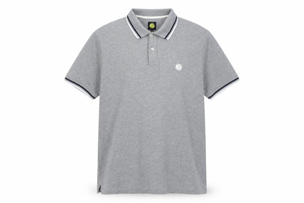 Pretty Green Men's Grey Polo Shirt, Medium, Short Sleeve