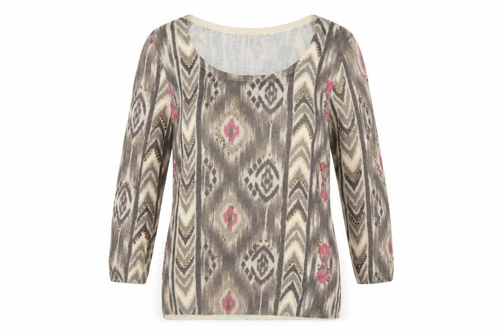 Laura Ashley Women's Multicoloured Geometric Jumper Size 14