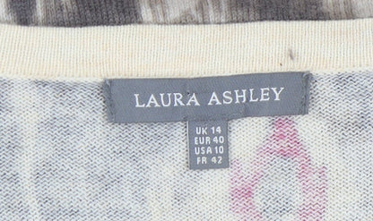 Laura Ashley Women's Multicoloured Geometric Jumper Size 14