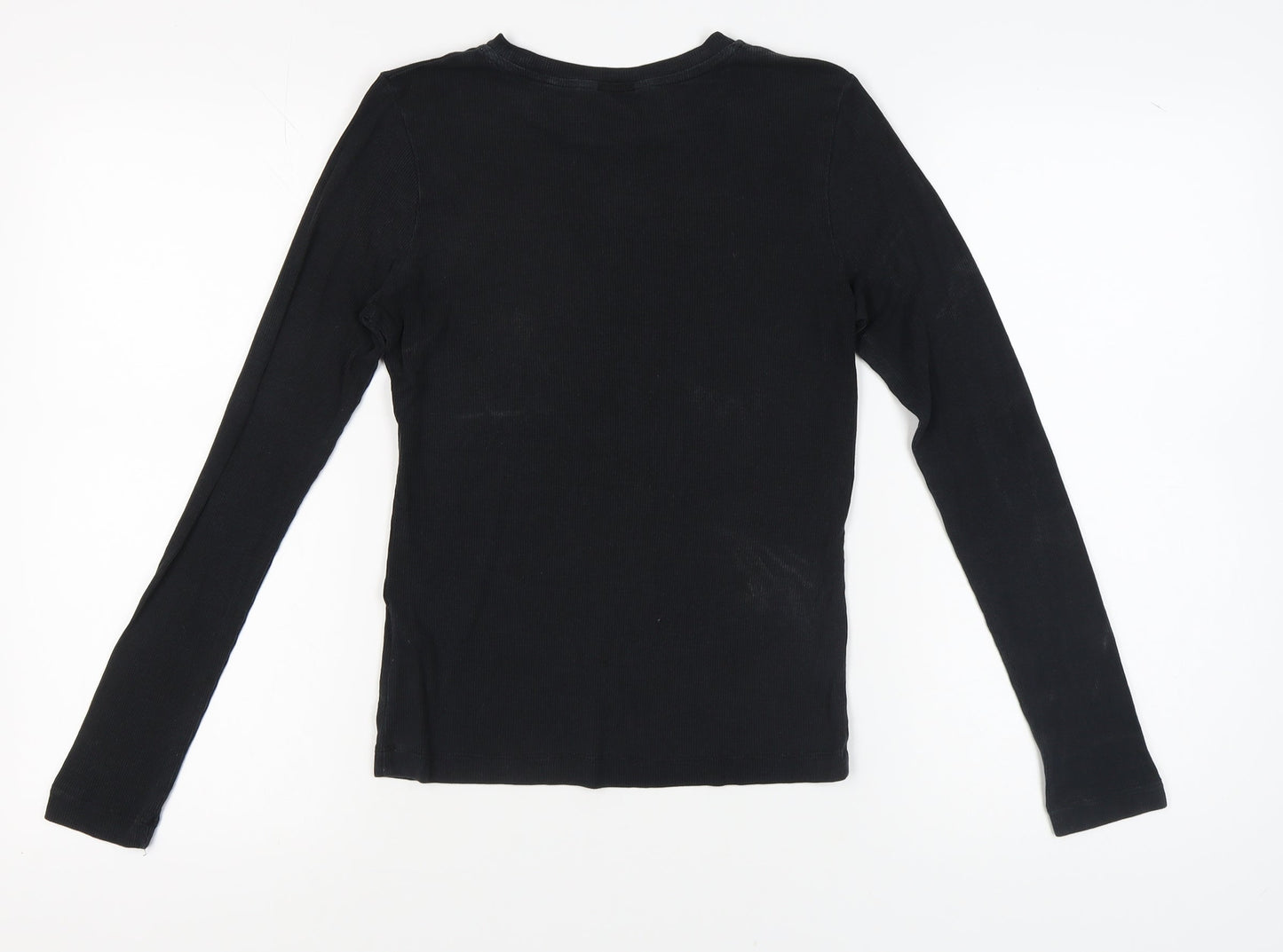 Whistles Black Crew Neck Slim Fit Women's T-Shirt
