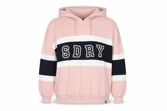 Superdry Women's Pink Pullover Hoodie, XS, Colourblock