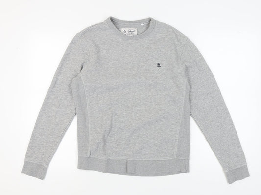 Penguin Unisex Grey Pullover Sweatshirt Size S
