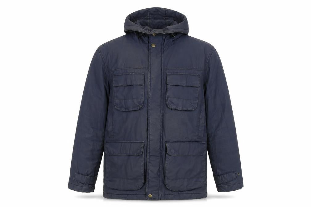 Peter Storm Men's Blue Parka Jacket Size M, Hooded