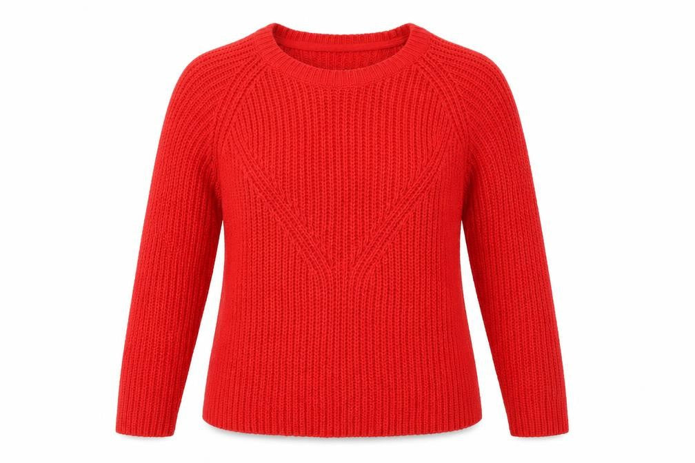 Jacqueline de Yong Women's Red Knit Pullover Jumper Size S