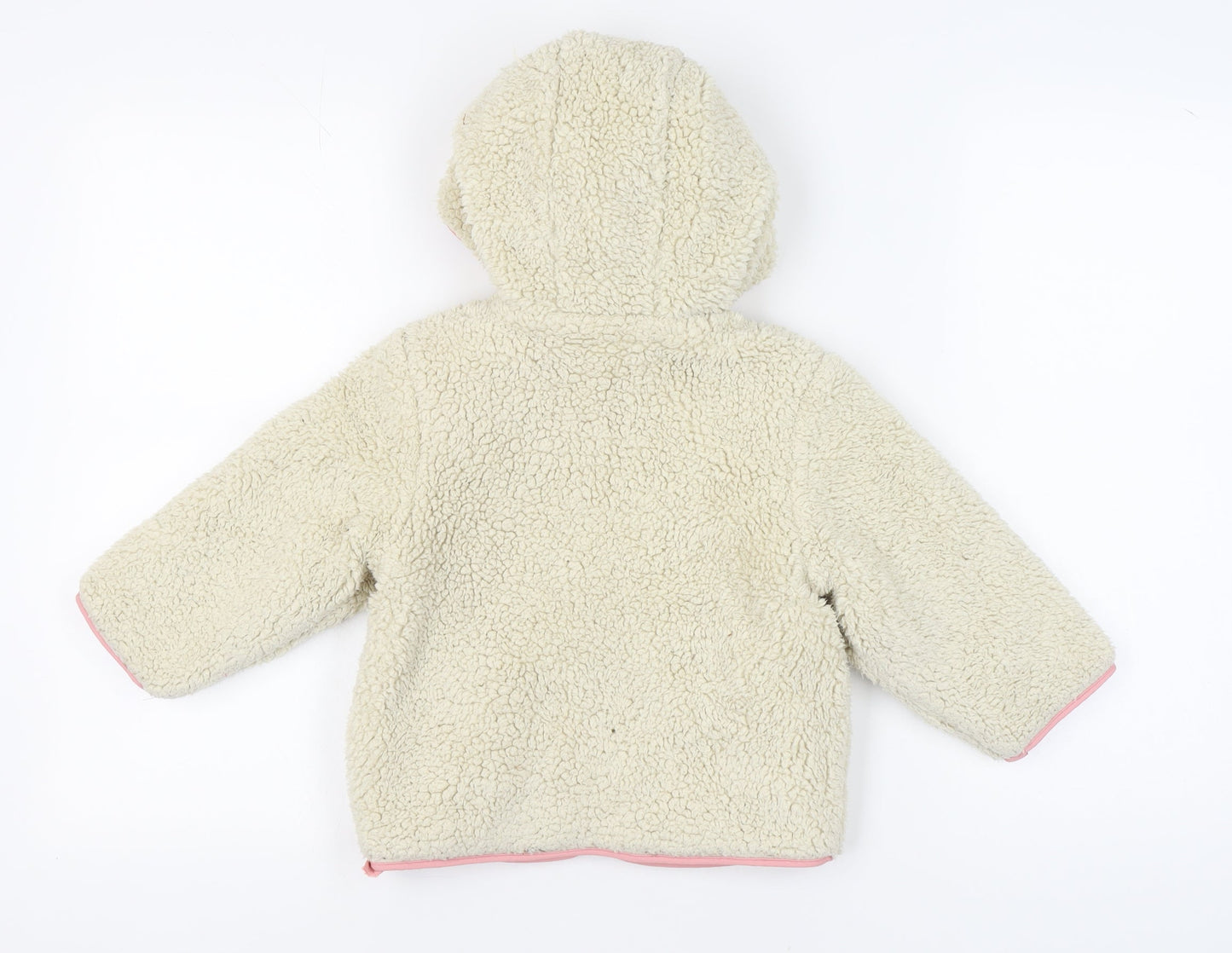 Joules Girls Ivory Puffer Jacket 3 Years Hooded Winter