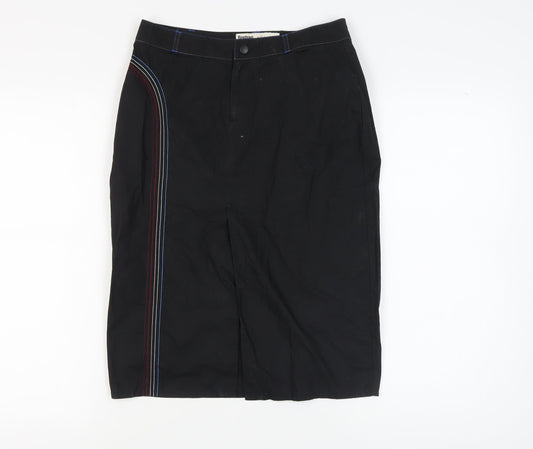 Firetrap Women's Black Knee-Length Pencil Skirt, Size S