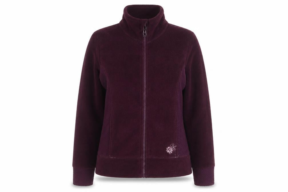 M&Co Women's Purple Fleece Jacket S, Zipped Pockets