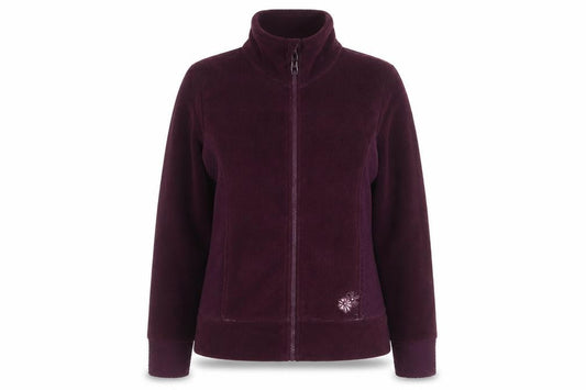 M&Co Women's Purple Fleece Jacket S, Zipped Pockets