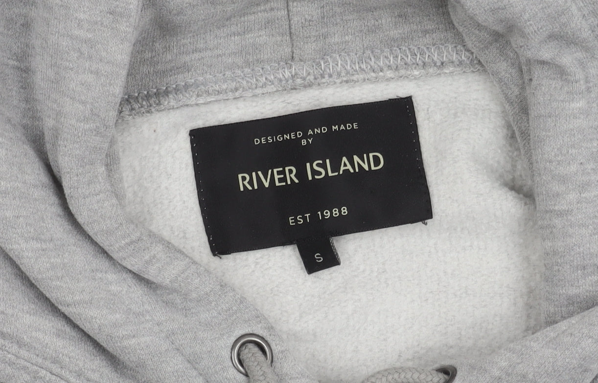 River Island Men's Grey S Pullover Hoodie