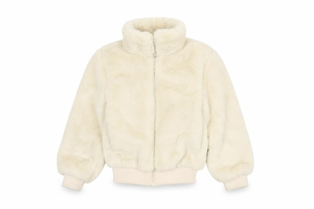 H&M Girls Ivory Bomber Jacket Size 11 Years