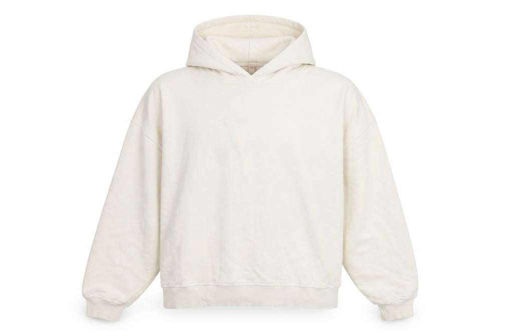 H&M Unisex Ivory Medium Cotton Hoodie Pullover