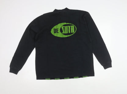 Topman Men's Black Mock Neck Pullover Jumper S
