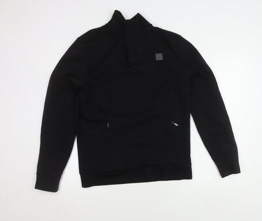 Next Men's Black High Neck Sweatshirt M