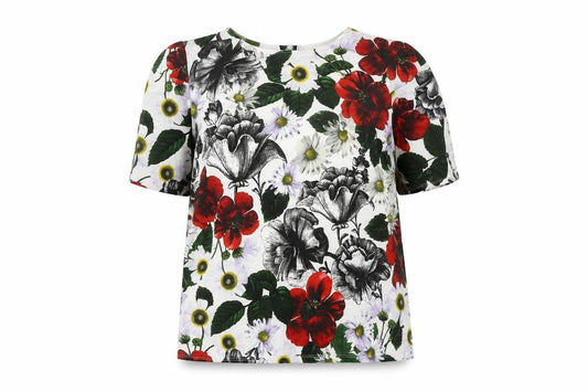 Next Women's Multicoloured Floral T-Shirt - Size 14
