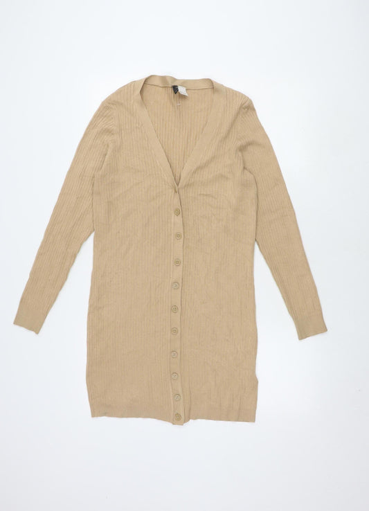 Divided Beige Women's Cardigan V-Neck Size 12