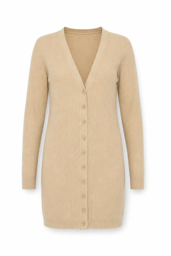 Divided Beige Women's Cardigan V-Neck Size 12