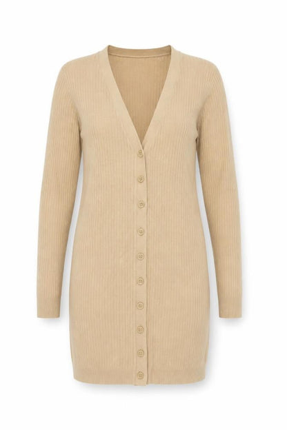 Divided Beige Women's Cardigan V-Neck Size 12