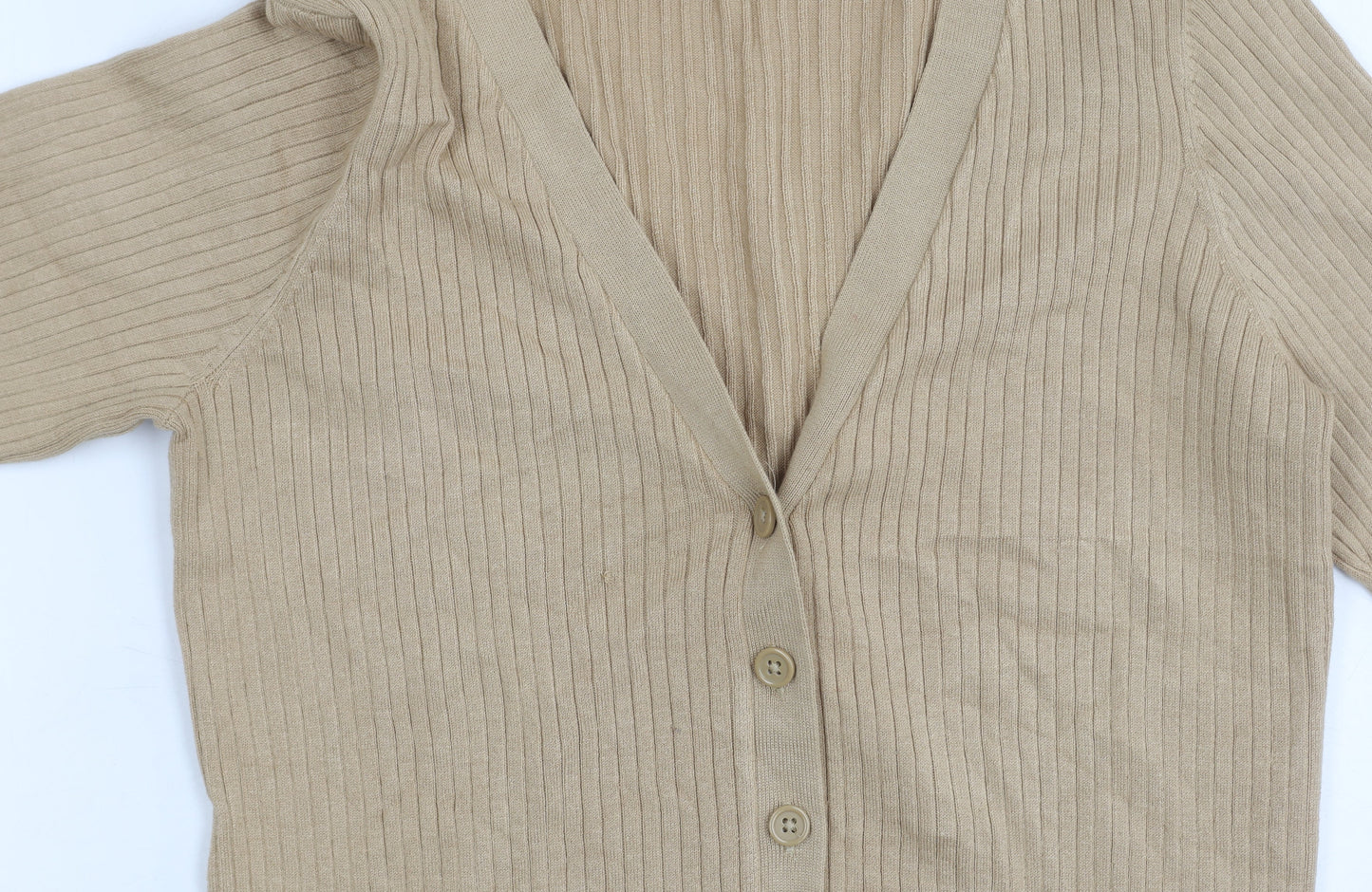 Divided Beige Women's Cardigan V-Neck Size 12