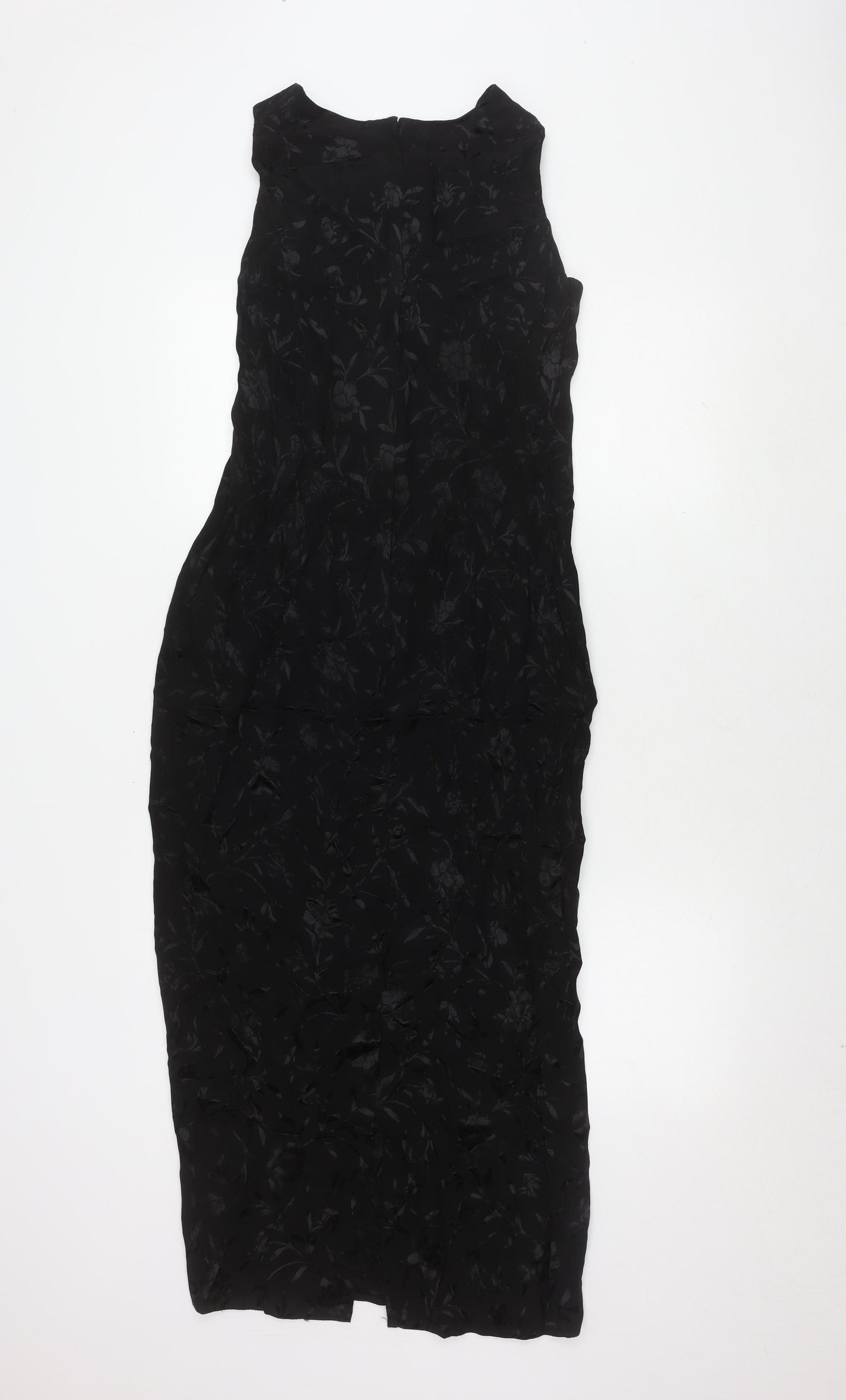 Wallis Women's Black Floral Sleeveless Dress Size 12