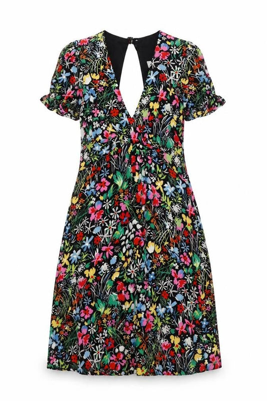 Topshop Petite Floral Dress Multicoloured Women’s Size 6