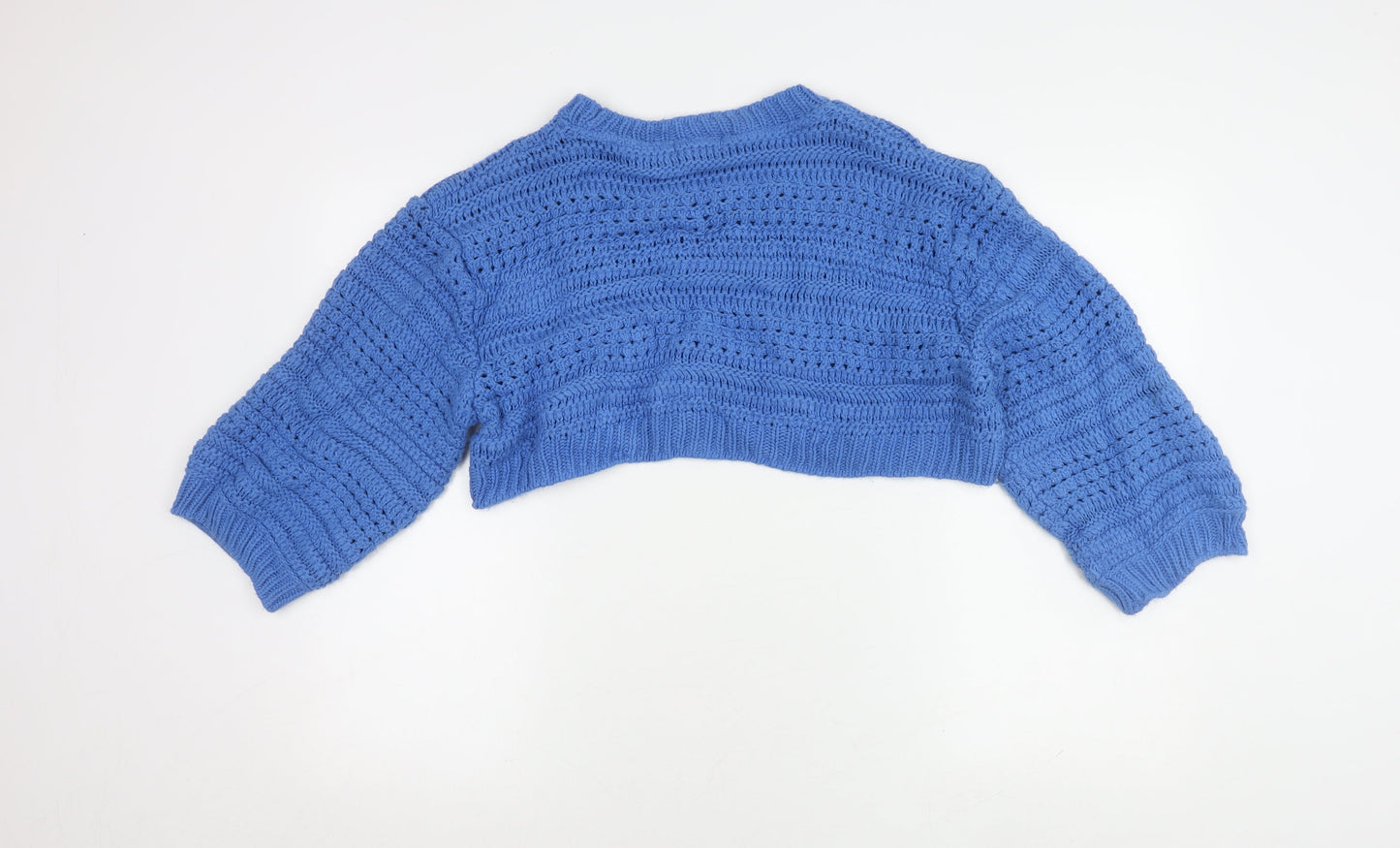 Pull & Bear Women's Blue Knit Pullover Jumper, Size M