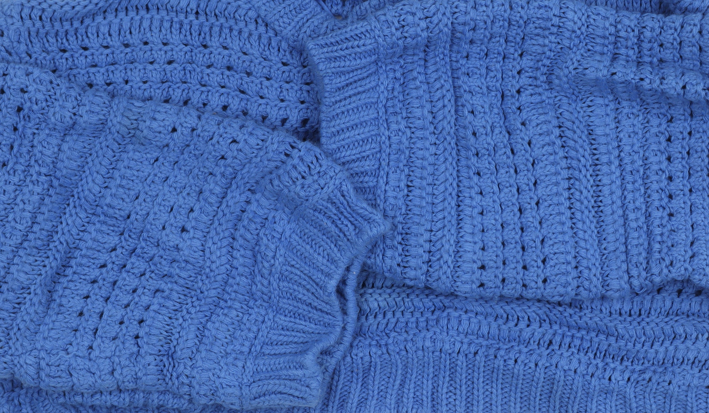 Pull & Bear Women's Blue Knit Pullover Jumper, Size M