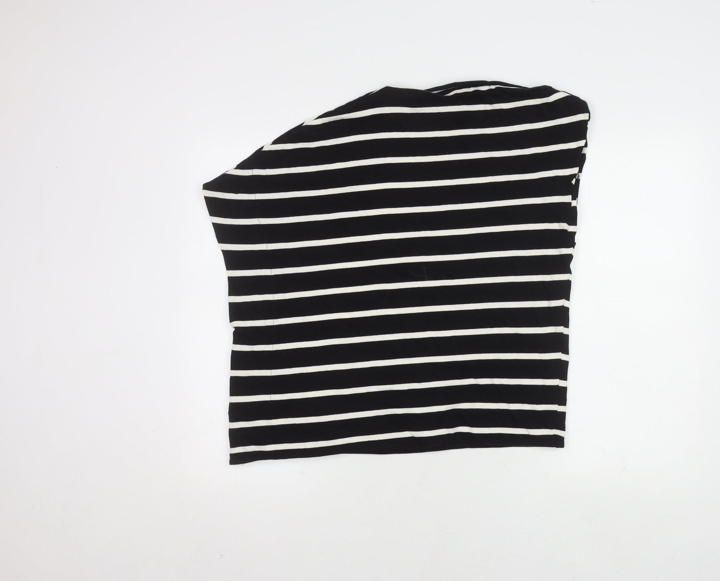Zara Women's Striped Black Asymmetrical Top Size S