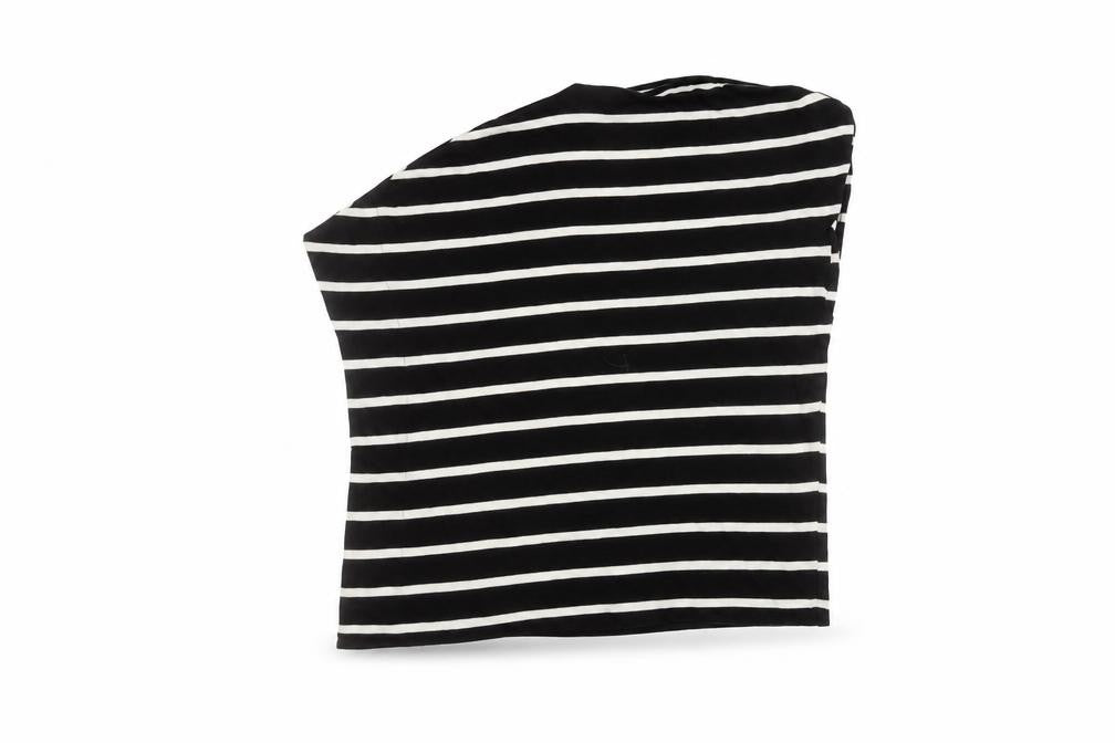 Zara Women's Striped Black Asymmetrical Top Size S