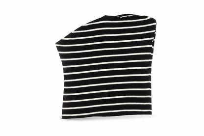 Zara Women's Striped Black Asymmetrical Top Size S