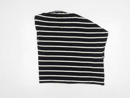Zara Women's Striped Black Asymmetrical Top Size S