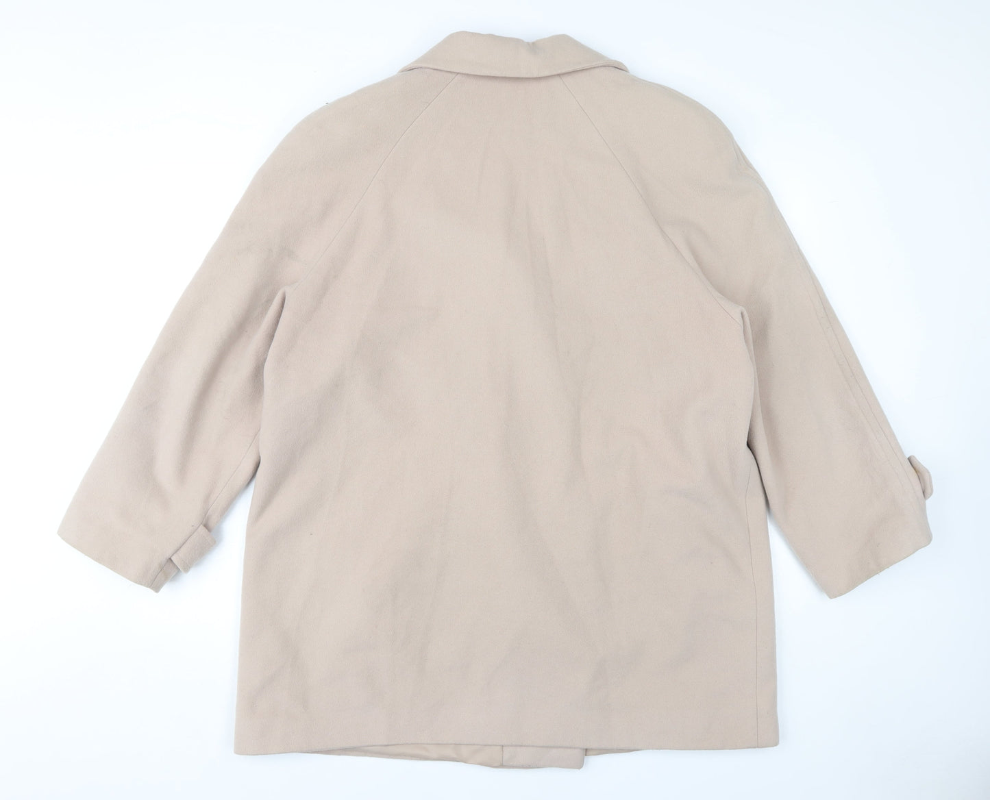 Selective Women's Beige Wool Blend Pea Coat Size 18