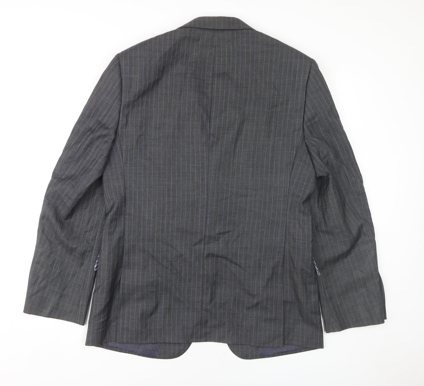 Marks and Spencer Men's Grey Pinstripe Blazer 40R
