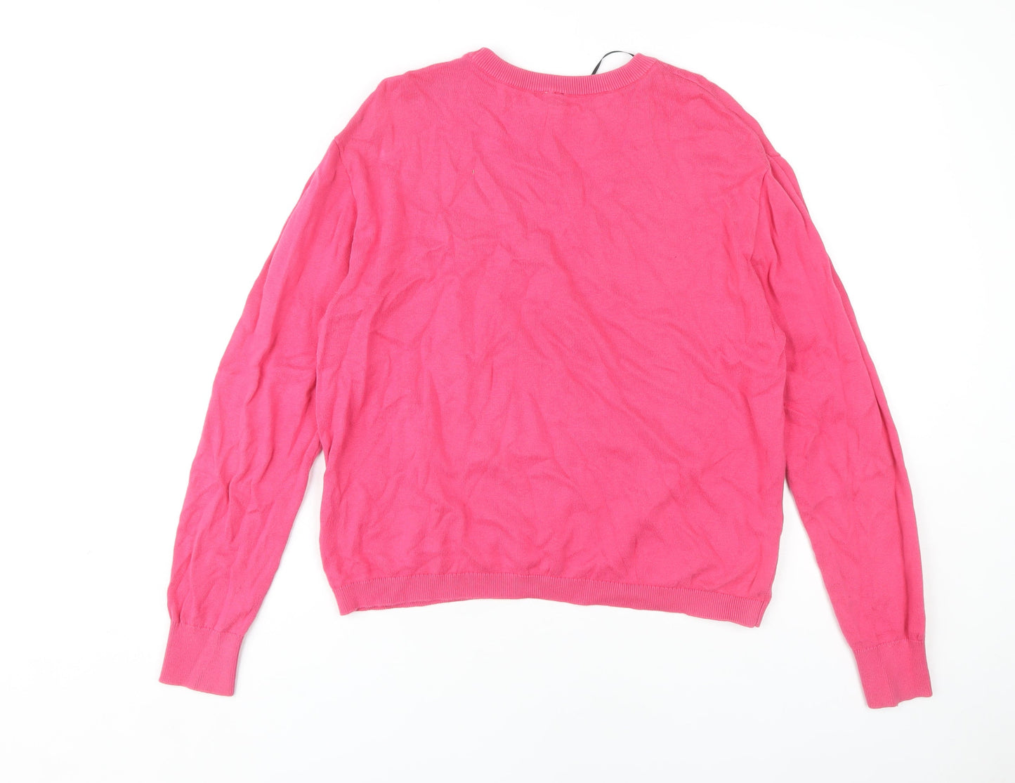 H&M Women’s Pink Crew Neck Pullover Jumper Size 12