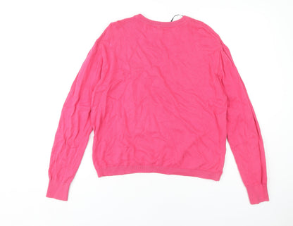 H&M Women’s Pink Crew Neck Pullover Jumper Size 12